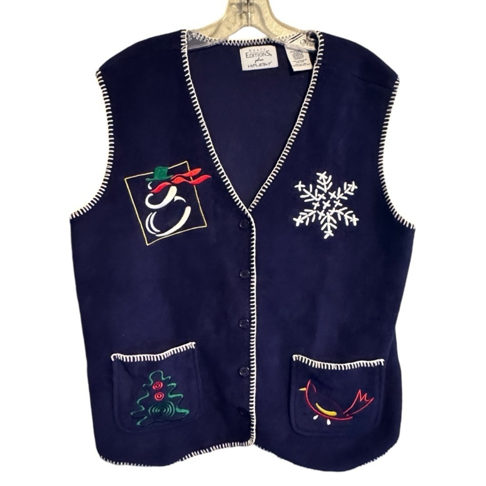 Vintage Basic Editions Plus Holiday Edition Christmas Vest